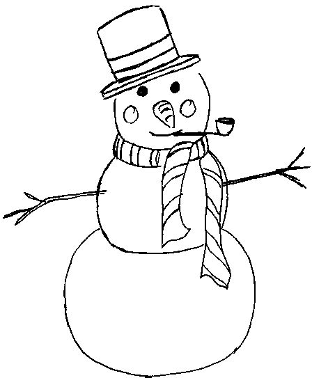 Christmas Snowman Coloring Page Get Coloring Pages