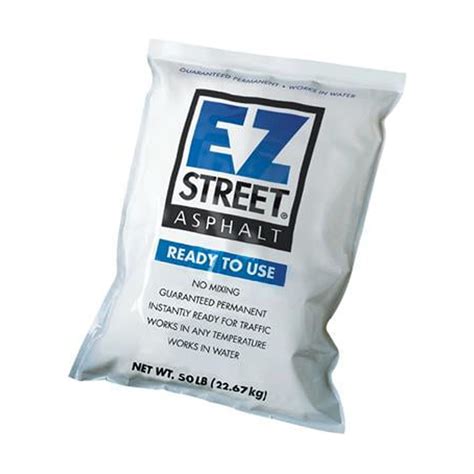 Ez Street Ez50 Polymer Modified Asphalt Cold Patch 50 Lbs Large Bag For Concrete Pothole Repair