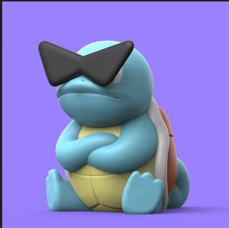 Squirtle Squad Leader Unpainted Etsy