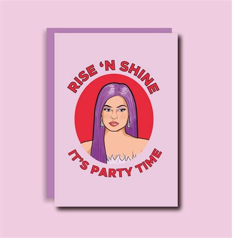 Kylie Jenner Card Greeting Card Birthday Card Kylie Etsy