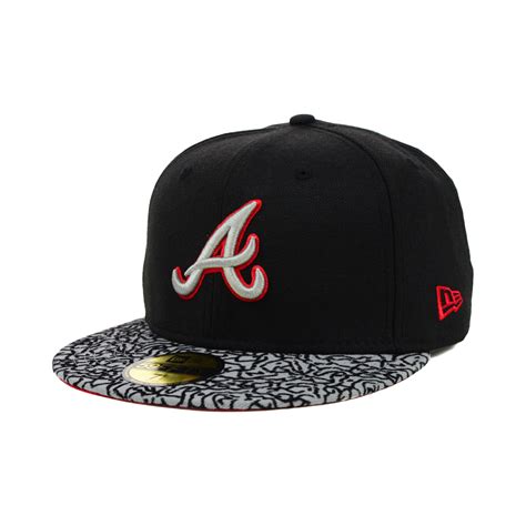 New Era Atlanta Braves Eprint 59fifty Cap In Black For Men Lyst