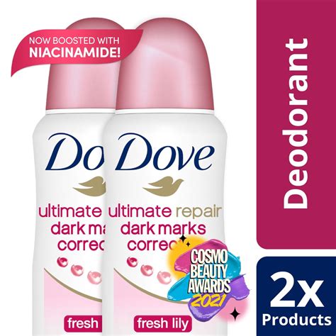 Bundle Of 2 Dove Ultimate Repair Deodorant Spray Fresh Lily 150ml