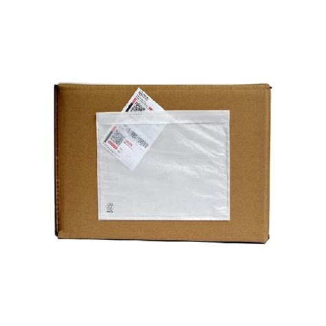 Clear Invoice Postage Pocket X X Adhesive Top Loading Packing