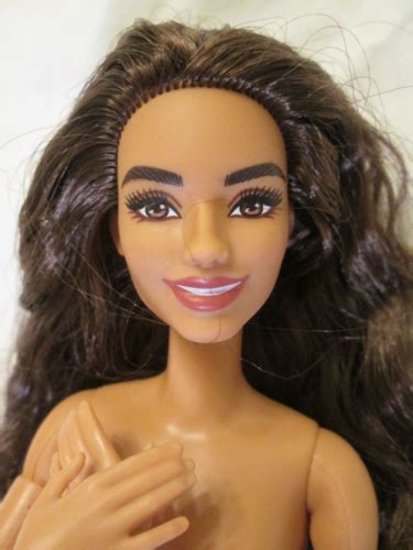 Nude Barbie Fashionistas 182 Hybrid Doll Made To Move Body Wavy Hair Smiling Ebay