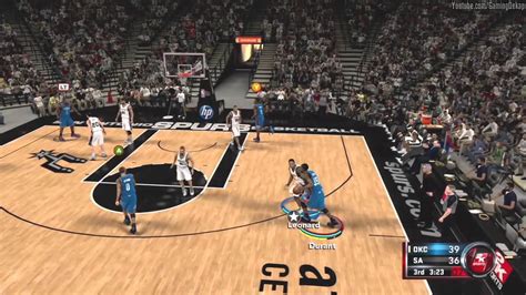 NBA 2K12 San Antonio Spurs Vs Oklahoma City Thunder Match Gameplay