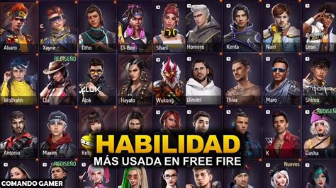 LAS 5 HABILIDADES ACTIVAS más ROTAS UTILIZADAS en FREE FIRE 2023 YouTube