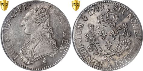 France Ecu A Coin Louis Xvi Cu Aux Branches D Olivier Paris