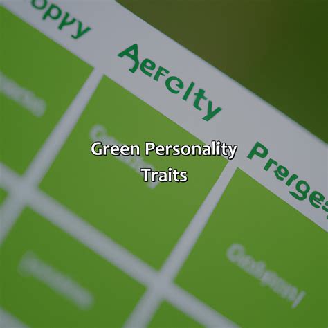 What Does The Color Green Mean Personality