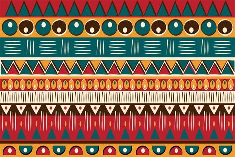 African Print Fabric Tribal Ethnic Ornament Patchwork Pattern