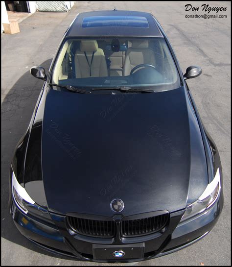 Bmw 335i E90 Sedan Matte Carbon Fiber Roof Vinyl Car Wrap