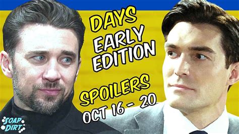 Days Of Our Lives Early Weekly Spoilers October Dimitri