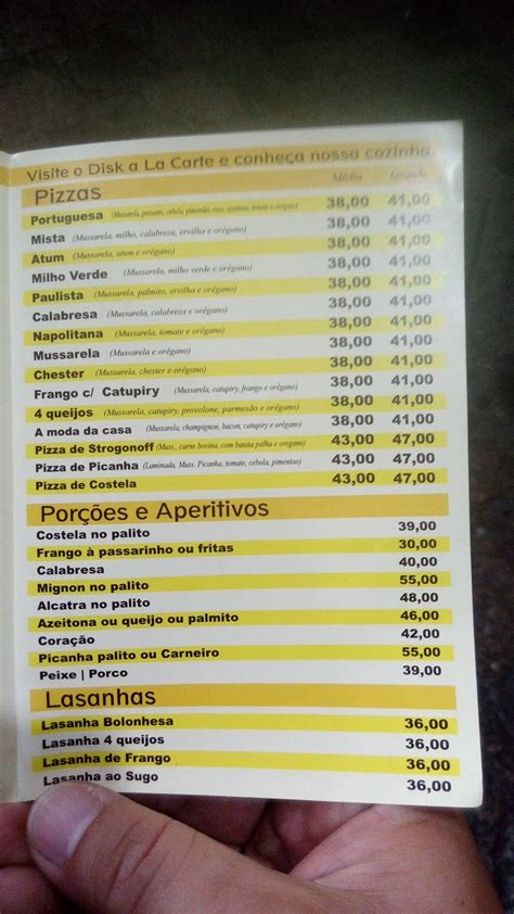 Menu Em Restaurante Gato Preto Curitiba