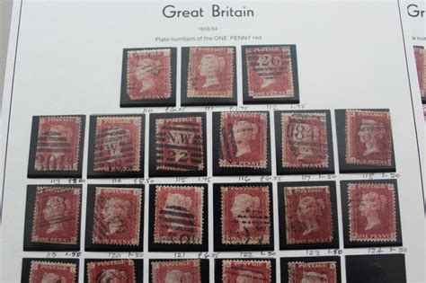 GB QV SG43 1d Penny Red Plate Collection Of 150 Stamps Plate 71 223