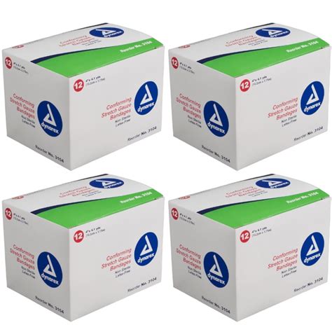 Dynarex Medical Wrap For Wound Care Box Conforming Stretch Gauze