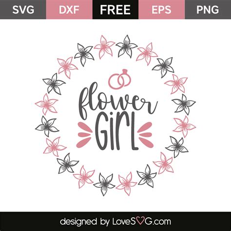 Flower Girl Dxf Flower Girl Cutting File For Cricut Flower Girl Svg