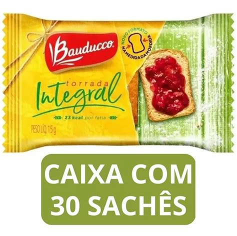 Torrada Integral Bauducco Kit 30 Sachês De 15g MercadoLivre