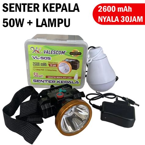 Jual Senter Kepala 20w 35w 50w 80w 150w Putih Kuning Body Besar