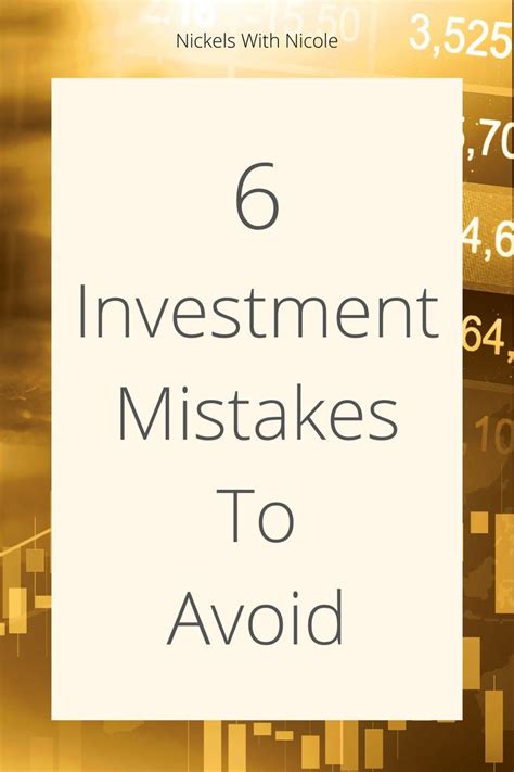 6 Common Investment Mistakes To Avoid Artofit