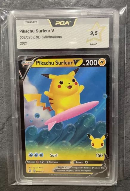 Carte Pok Mon Pikachu Surfeur V C L Brations Ans Eur