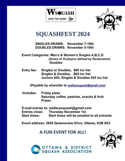 Squashfest 2024 Ottawa And District Squash Association