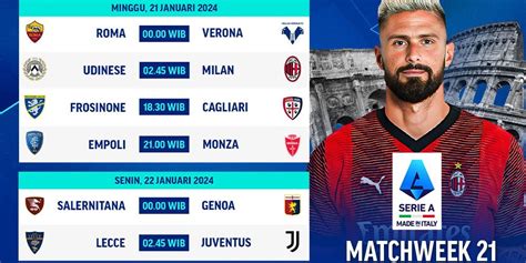 Jadwal Siaran Langsung Liga Italia Pekan Ke Di Vidio