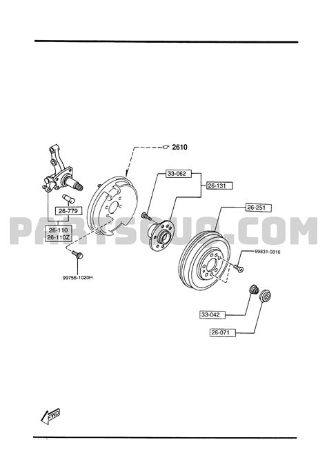 2 CHASSIS AXLE SUSPENSION BRAKE STEERING Mazda MX 6 Canada 1997