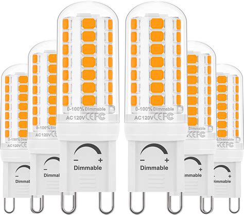 DiCUNO Dimmable G9 LED Light Bulb 2700K Warm White 40W Halogen