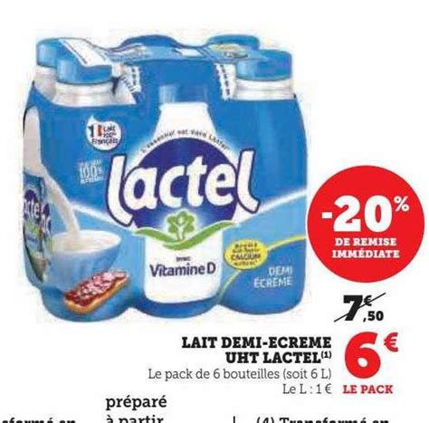 Promo Lait Demi Cr M Uht Lactel Chez U Express Icatalogue Fr