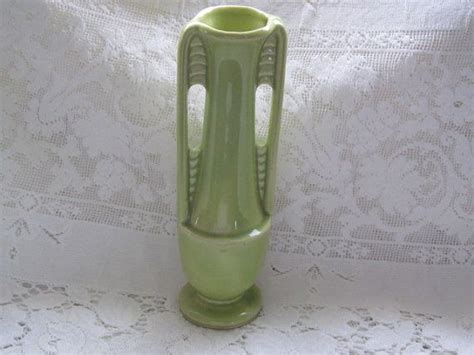 Vintage Shawnee Green Pottery Bud Vase By Estatefinds U On Etsy Green