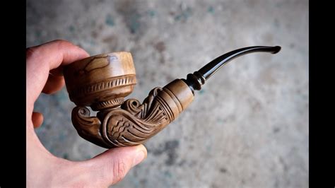 Dwarven Pipe Olive Wood Hand Carved Smoking Pipe Youtube