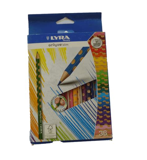 Lyra Groove Grip Slim Colour Pencil 36 Color AL BADER STATIONERY