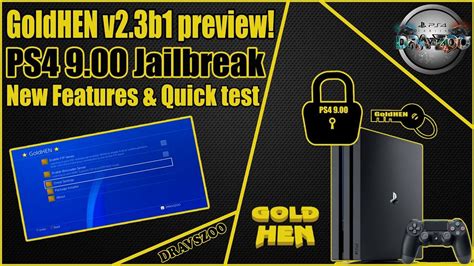 GoldHEN V2 3b1 Beta Preview PS4 9 00 Or Lower New Features Quick