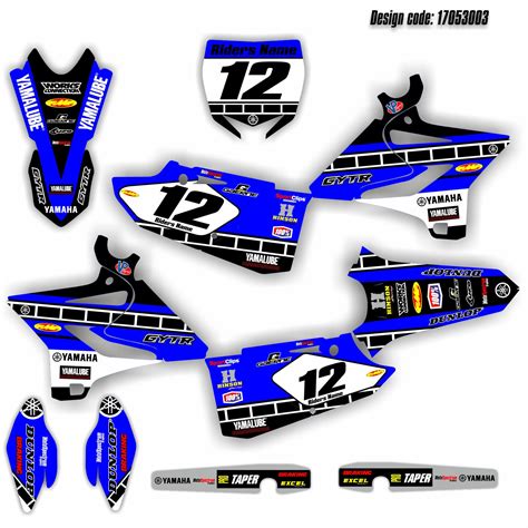 Graphics Kit Stickers Decals For Yamaha Yz 125 250 2015 2016 Etsy