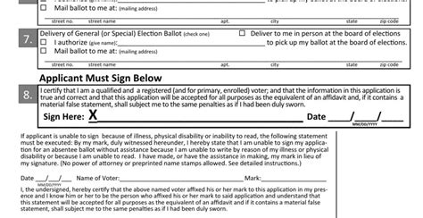 New York Absentee Ballot Application Pdf Form Formspal