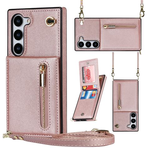 B2B Solidenz Fashion Wallet met koord Samsung Galaxy S24 Roségoud