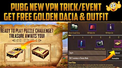 Pubg New Vpn Trick Get Free Golden Dacia Outfits Get Free Pubg