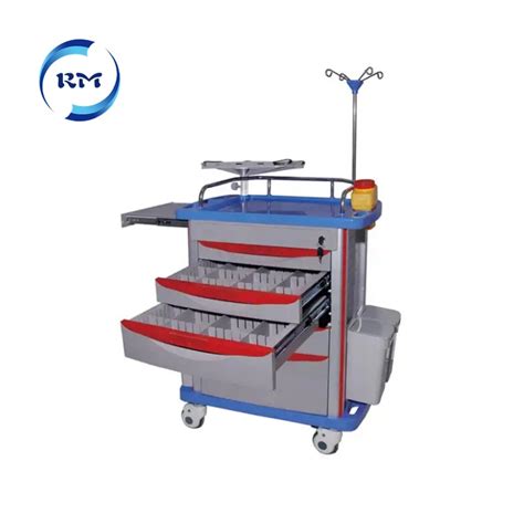 Rayman Hospital Multi Function Emergency Trolley Cart Medication