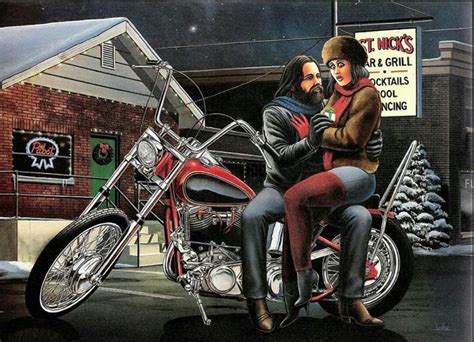 Biker Christmas Biker Artist David Mann David Mann Art David Mann