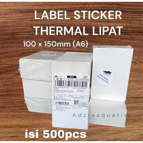 Jual Kertas Sticker Label Thermal Lipat Mm X Mm Barcode A Kertas