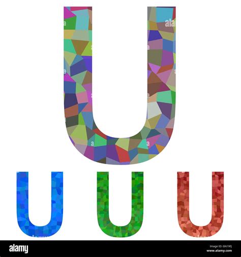 Mosaic Font Design Letter U Stock Vector Image And Art Alamy