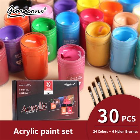 Giorgione 24 Color Acrylic Paint Set 25ml Bottled Jar To Send 6