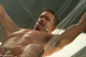Gagged Gay Suspended On Strings Gets Deep Ass Fisted And XXX Dessert