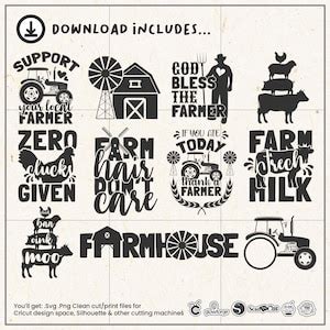 Farm Life Svg Bundle Farm Svg Bundle Farmhouse Quotes Svg Farm