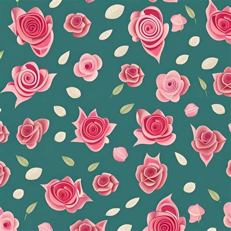 Premium AI Image Pink Flowers On Green Background