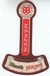 Drink Label Mauth Märzen Mauth Bräu Mühlbühl Germany Federal