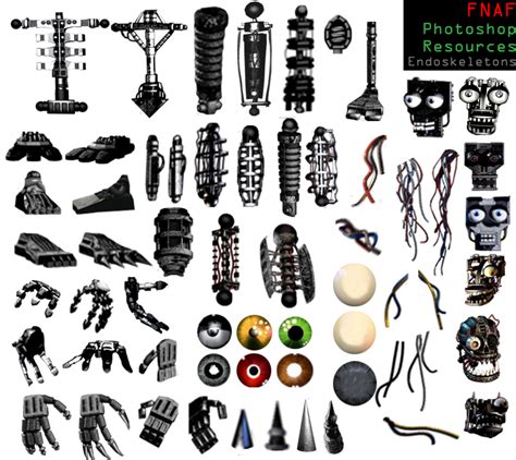 Fnaf Photoshop Resources Update 4 Endoskeletons By Dangerdude991 On