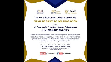 Invitaci N A La Firma De Bases De Colaboraci N Entre El Cepe Y La Unam