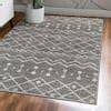 JONATHAN Y Aksil Moroccan Beni Souk Gray Cream 4 Ft X 6 Ft Area Rug