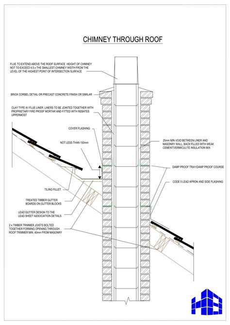 Building Guidelines Standard Construction Drawings Dwellings Chimney Through Roof