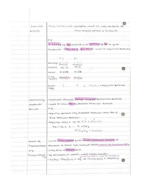 Solution Amount Of Substance Notes A Level Chemistry Studypool